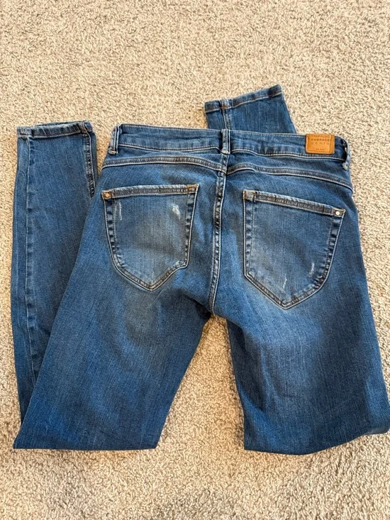 Zara Indigo Skinny Jeans with Light Whiskering - Picture 3 of 6